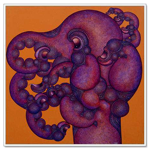 Ganesha, 1998 Acrylic on canvas 100 x 100 cm.