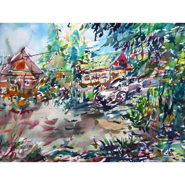 MD bangalow huo hin, 2013 Water colour on paper 50 x 70 cm.