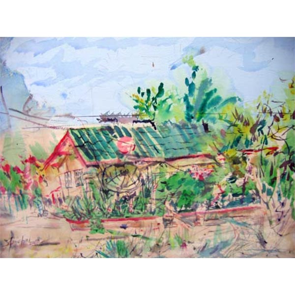 MD bangkalow hue hin, 2013 Water colour on paper 50 x 70 cm.