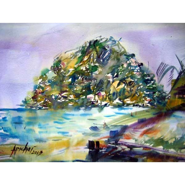 Takiap moultain, 2013 Water colour on paper 50 x 70 cm.