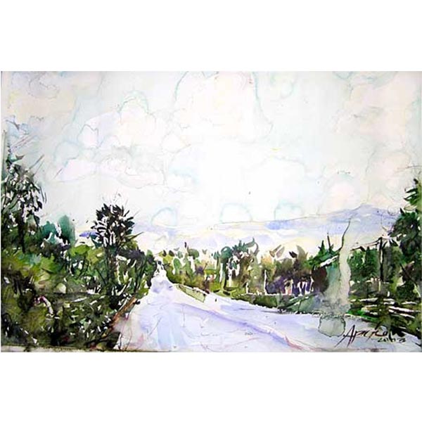 Road, 2004 Water colour on paper 72 x 51 cm.