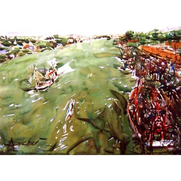 Pattani River, 2005 Water colour on paper 35 x 50 cm.