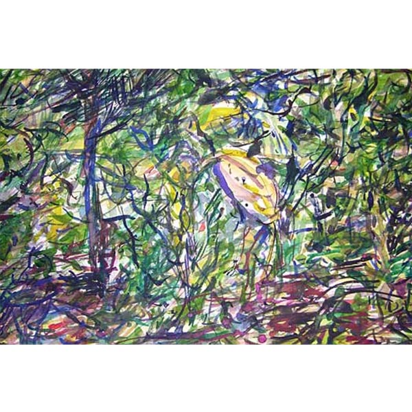 The forest in bali, 2004 Water colour on paper 34 x 47 cm.