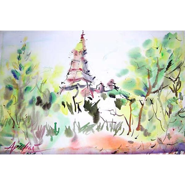 Doi Inthanon, 2004 Water colour on paper 34 x 48 cm.