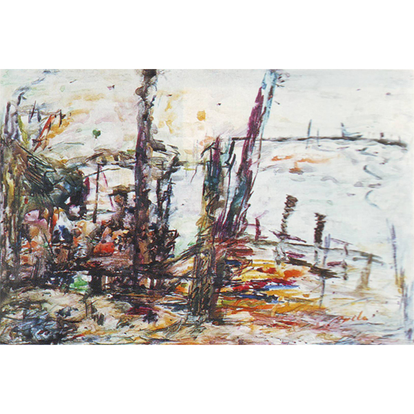 (Selling 1991),1991 Watercolour on paper 49 x 73 cm.