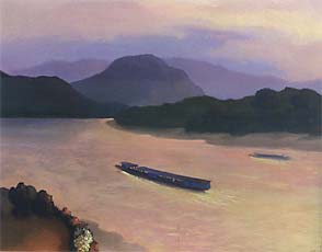 Twilight of Khong River