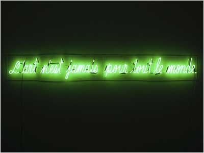 Neon sign No.3, French  V.07-50,2007