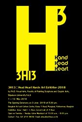 3H13 Head Heart Hands 2018 By Ph.D. Visual Arts, Faculty of Painting Sculpture and Graphic Arts, Silpakorn University, Vol 3 | 3H13 Head Heart Hands 2561