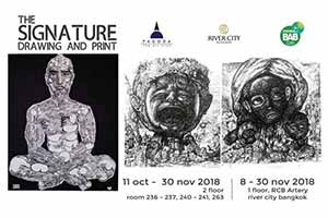 Signature Drawing and PRINT By Curated by Charnchai Siriwittayacharoen and supported by many lengendary and national artists of Thailand