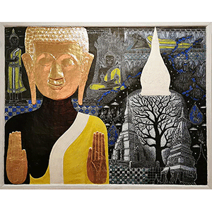 Artist : Songrit Muaiprom | ทรงฤทธิ์ เหมือยพรม Title : Northeastern Buddhist Art / พุทธศิลป์อีสาน