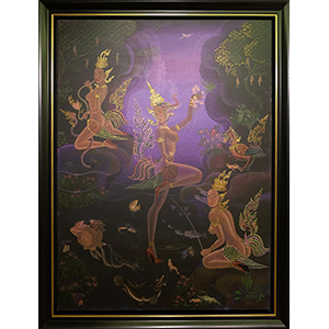 Artist : Manop Suwanpinta | มานพ สุวรรณปินฑะ Title : The Forest of God No. 2, 2018 ชื่อผลงาน : ป่าของเทพเจ้า หมายเลข 2