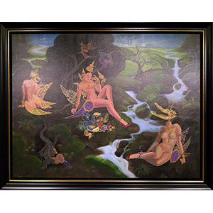 Artist : Manop Suwanpinta | มานพ สุวรรณปินฑะ Title : The Forest of God No. 4, 2018 ชื่อผลงาน : ป่าของเทพเจ้า หมายเลข 4