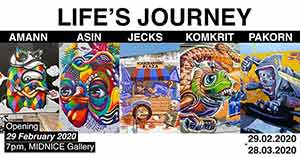 LIFE’S JOURNEY By Amann, Asin, Jecks, Komkrit and Pakorn | นิทรรศการศิลปะสตรีทอาร์ต