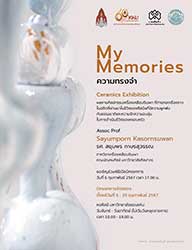 นิทรรศการศิลปกรรมเครื่องเคลือบดินเผา My Memories โดย รศ. สยุมพร กาษรสุวรรณ (Assoc. Prof. Sayumporn Kasornsuwan)