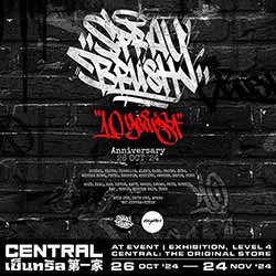 ‘SPRAYBRUSH’ 10TH ANNIVERSARY: GRAFFITI & STREET ART THAILAND EXHIBITION