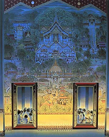 Wall Painting on the Occasion of 6th Anniversary Celebration of His Majesty the King