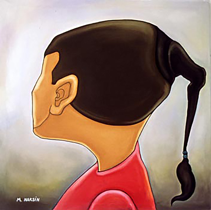 Boy, Oil on canvas, 100 x 100 cm.