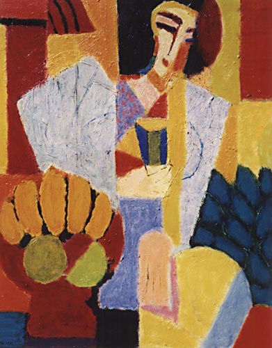 Woman and fruit, 2000