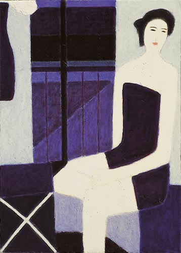 Lady in blue, 2002
