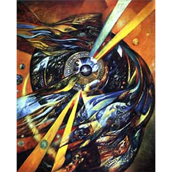 Dharma, 1970 Oil on canvas 97x199 cm. Collection of the artist