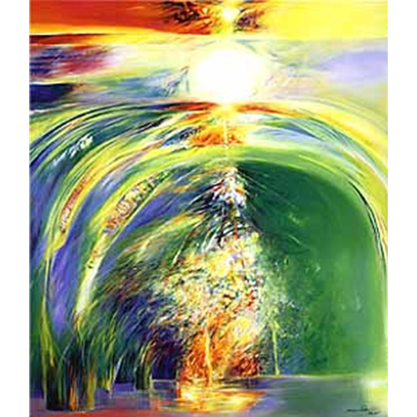 Grain Rainbow No.2,1995 Oil on canvas 150x120 cm. 