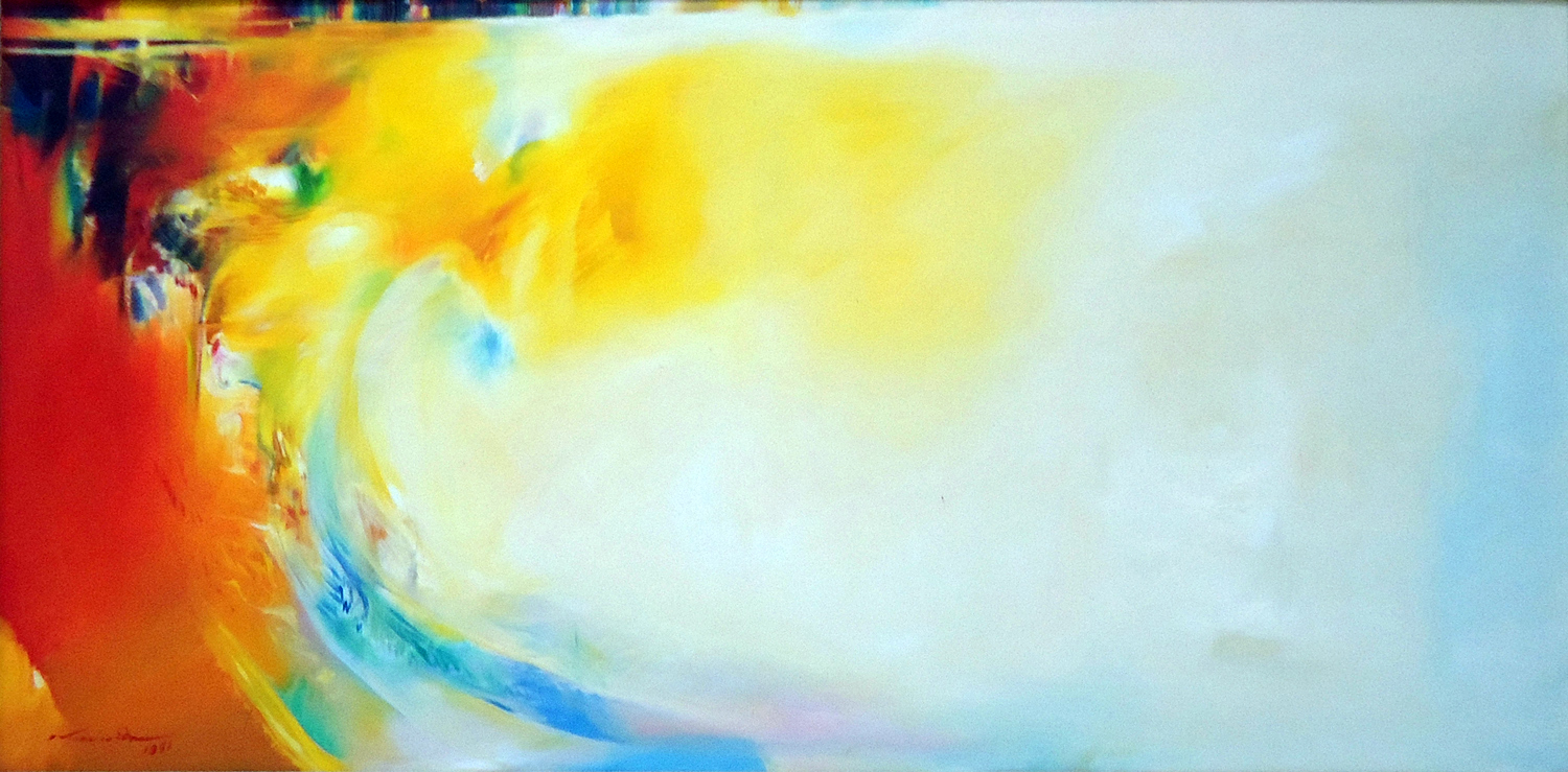 Huang Nam Hang Kwam Wung, 1991 Oil on canvas 60 x 120 cm. Rama IX Art Collection
