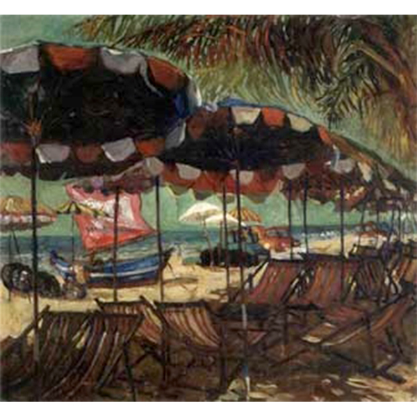 Bangsaen Beach Oil on canvas 99 x 107 cm.