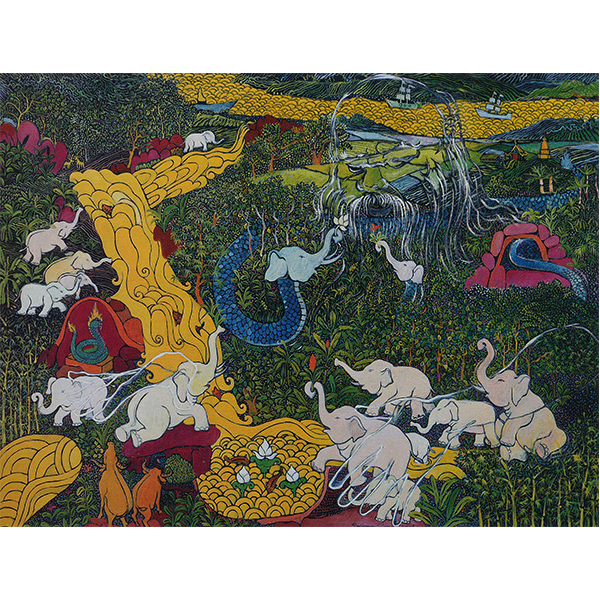 Homage to Tawan Dachanee, 2014 Oil on canvas 60 x 80 cm.